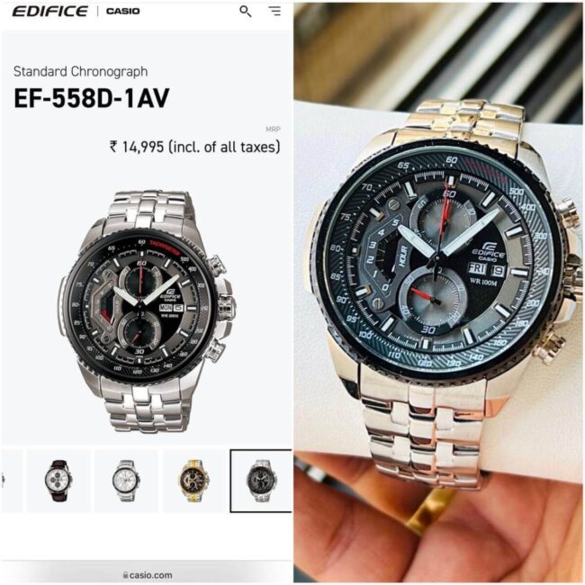 CASIO Edifice EF 558D 1AV2 https://watchstoreindia.com/Shop/casio-edifice-ef-558d-1av/