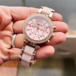 MICHAEL KORS MK Rose Gold pink dial https://watchstoreindia.com/Shop/michael-kors-mk-rose-gold/