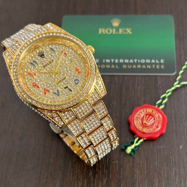 Rolex full Diamond Studded Watch4 https://watchstoreindia.com/Shop/rolex-full-diamond-studded-watch/