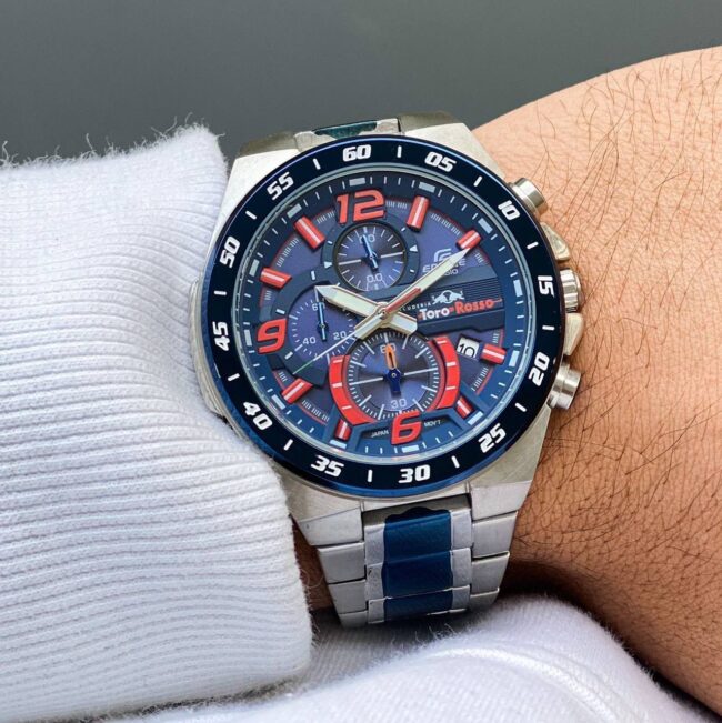 Casio Edifice Toro Rosso Limited Edition watch for men https://watchstoreindia.com/Shop/casio-edifice-toro-rosso-limited-edition/