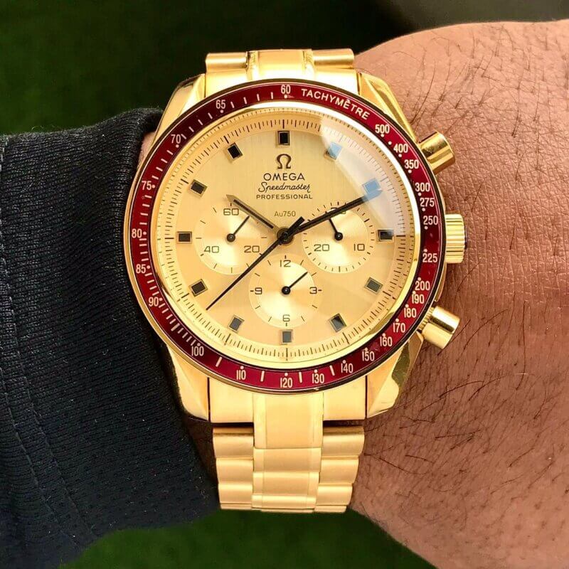 Omega Seamaster Co Axial Limited Edition gold on hand https://watchstoreindia.com/
