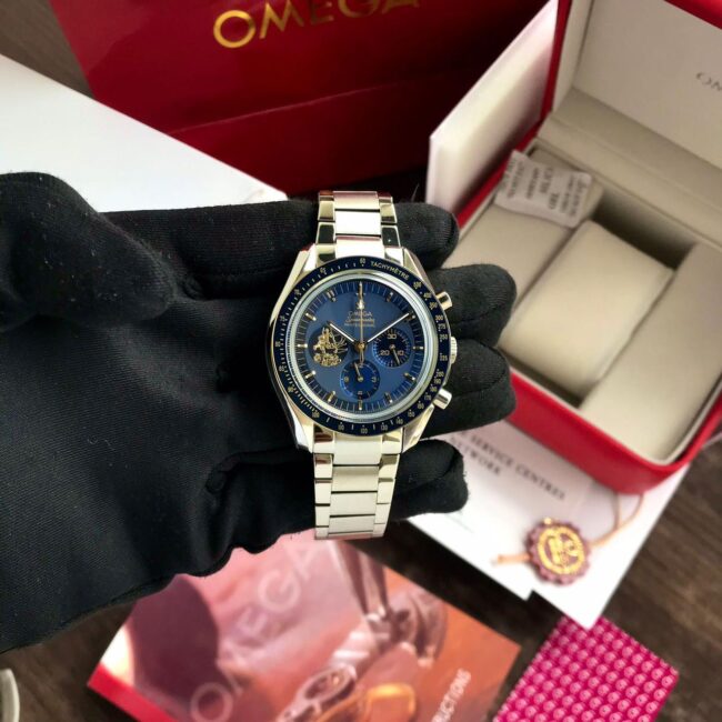 Omega Speedmaster Apollo 11 50th Anniversary watch for men in blue color https://watchstoreindia.com/Shop/omega-speedmaster-apollo-11-50th-anniversary/