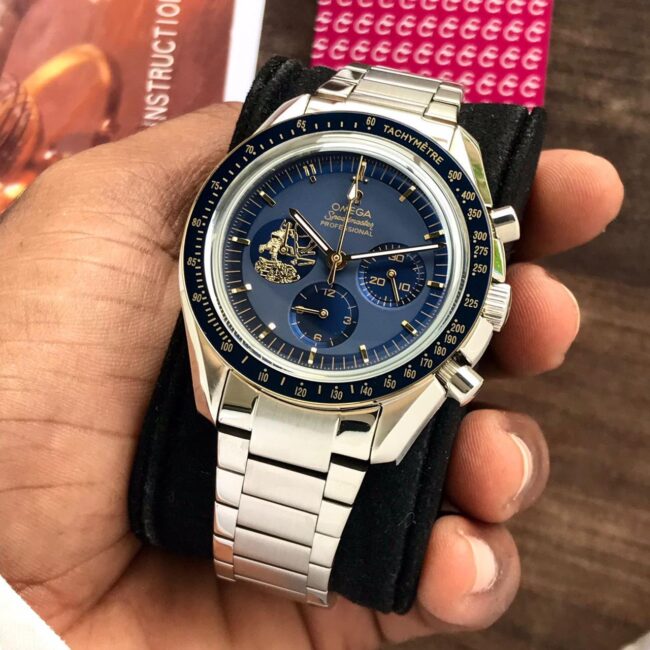 Omega Speedmaster Apollo 11 50th Anniversary watch for men in blue color https://watchstoreindia.com/Shop/omega-speedmaster-apollo-11-50th-anniversary/