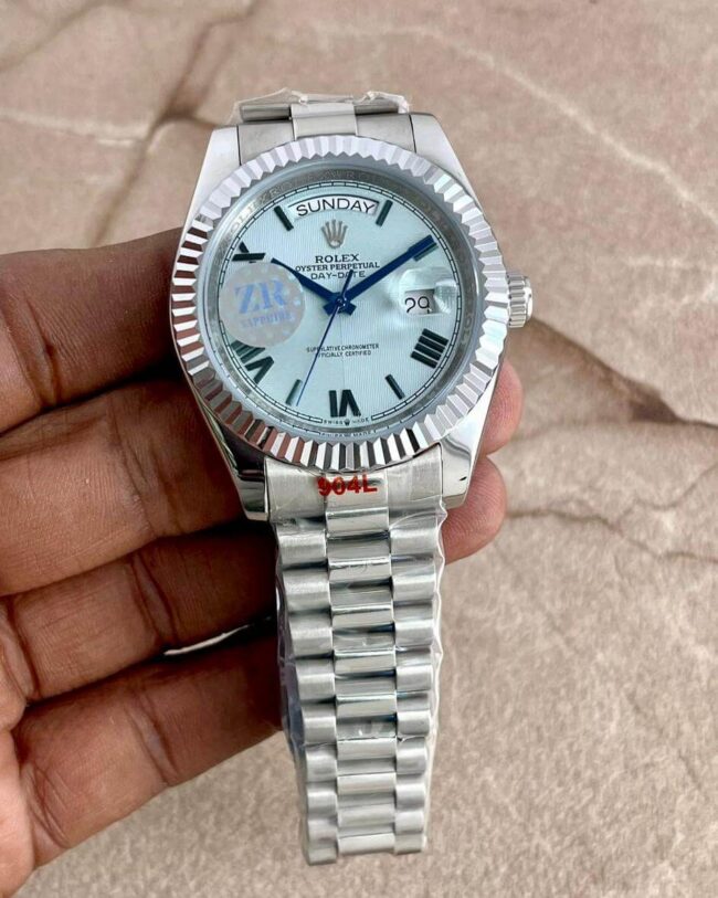 Rolex Silver day date https://watchstoreindia.com/Shop/rolex-day-date-5-colors/
