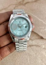 Rolex Silver day date ligh blue dial https://watchstoreindia.com/Shop/rolex-day-date-5-colors/