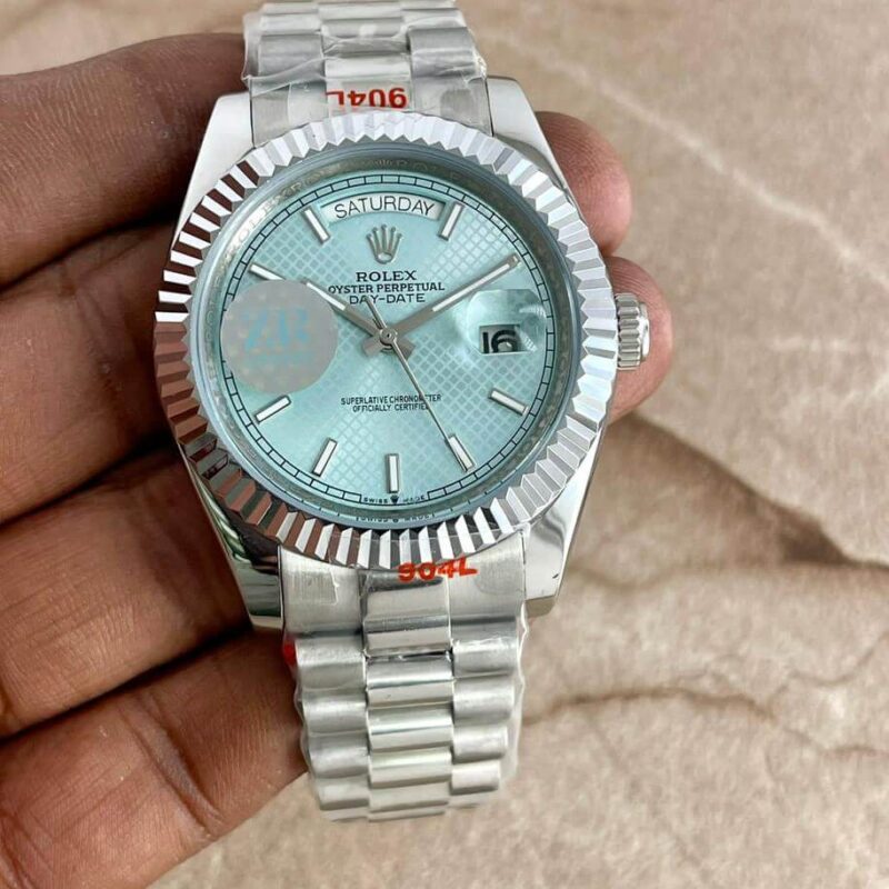 Rolex Silver day date ligh blue dial https://watchstoreindia.com/