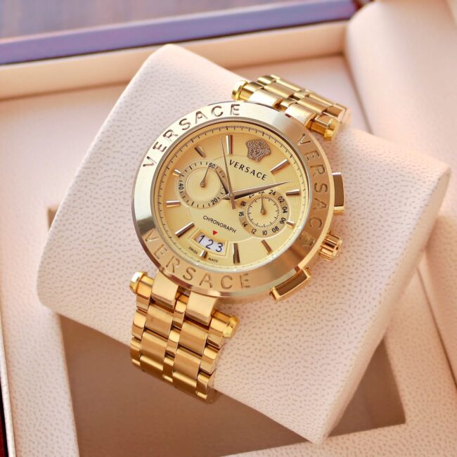 Versace Aion Chronograph Gold watch https://watchstoreindia.com/Shop/versace-aion-chronograph-golden/