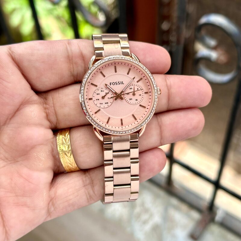 Tailor Mechanical Rose Gold-Tone Stainless Steel Watch - ME3165 - Fossil