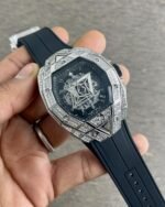 Hublot Big Bang Sang Bleu 3 Silver Diamond - Image 4