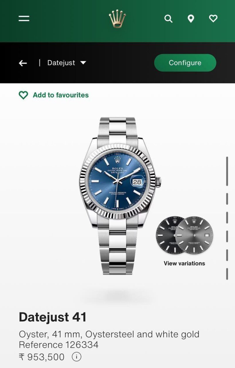 1000020017 https://watchstoreindia.com/Shop/rolex-oyster-perpetual-datejust-premium/