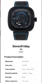 SEVEN FRIDAY P SERIES P3/01 AUTOMATIC - Image 2