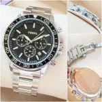 FOSSIL BLACK SATIN DIAL CHRONOGRAPH MOVEMENT 7AAA PREMIUM - Image 2