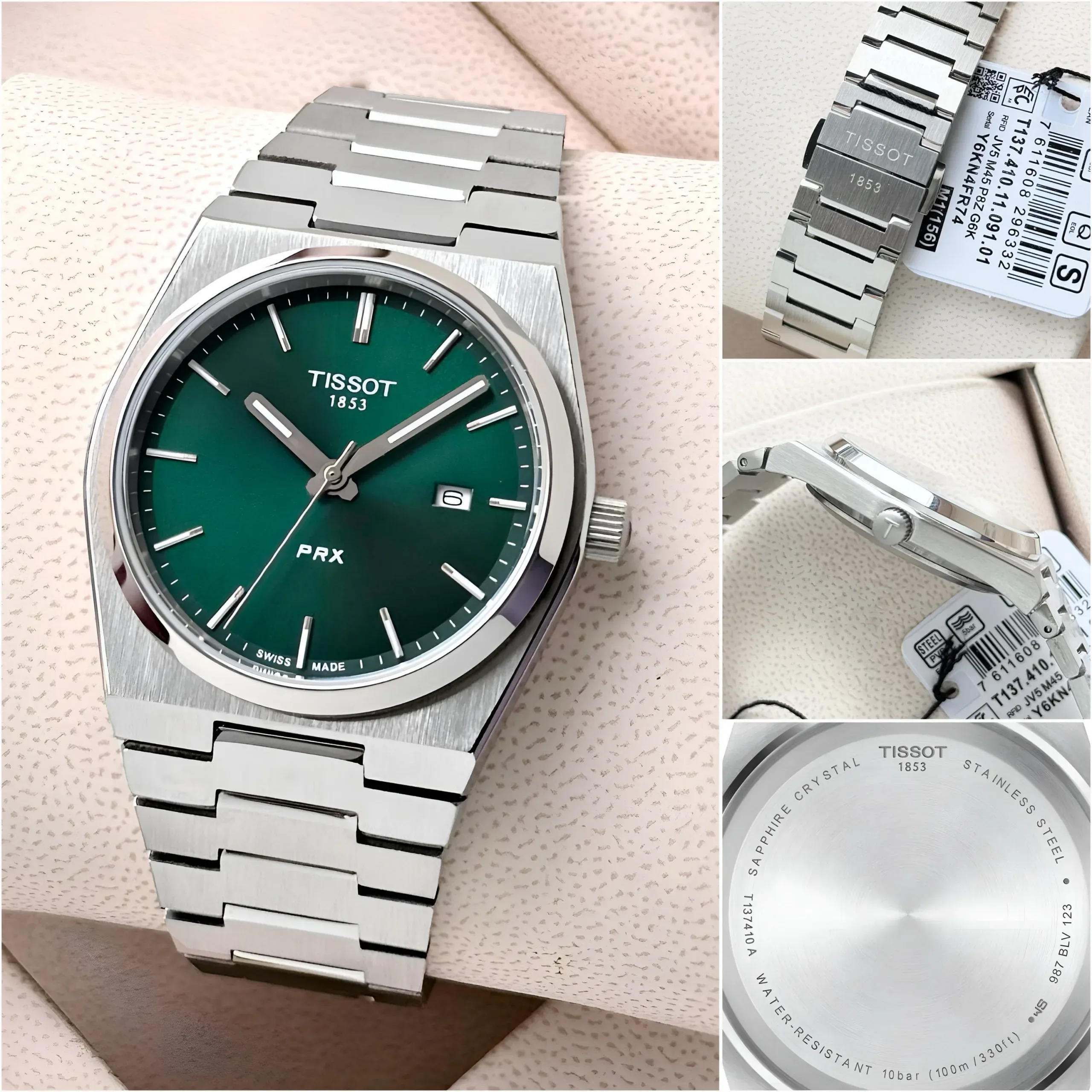 TISSOT PRX 7AA ULTRA PREMIUM EMERALD GREEN DIAL - Image 2