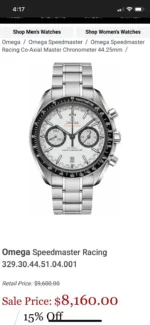 OMEGA RACING CO-AXIAL MASTER 7AA PREMIUM - Image 4