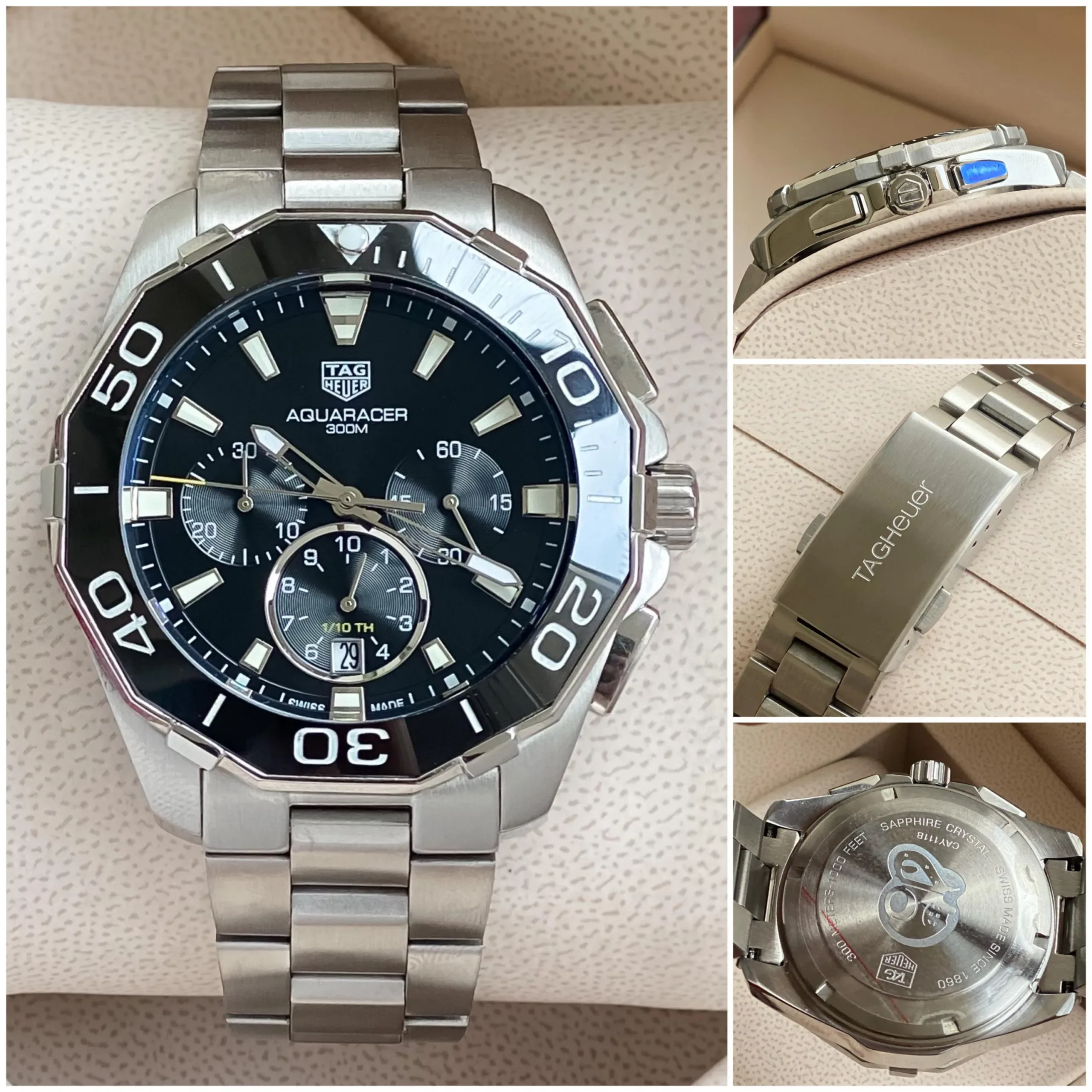 TAG HEUER AQUARACER BLACK DIAL 7A ORIGINAL - Image 6