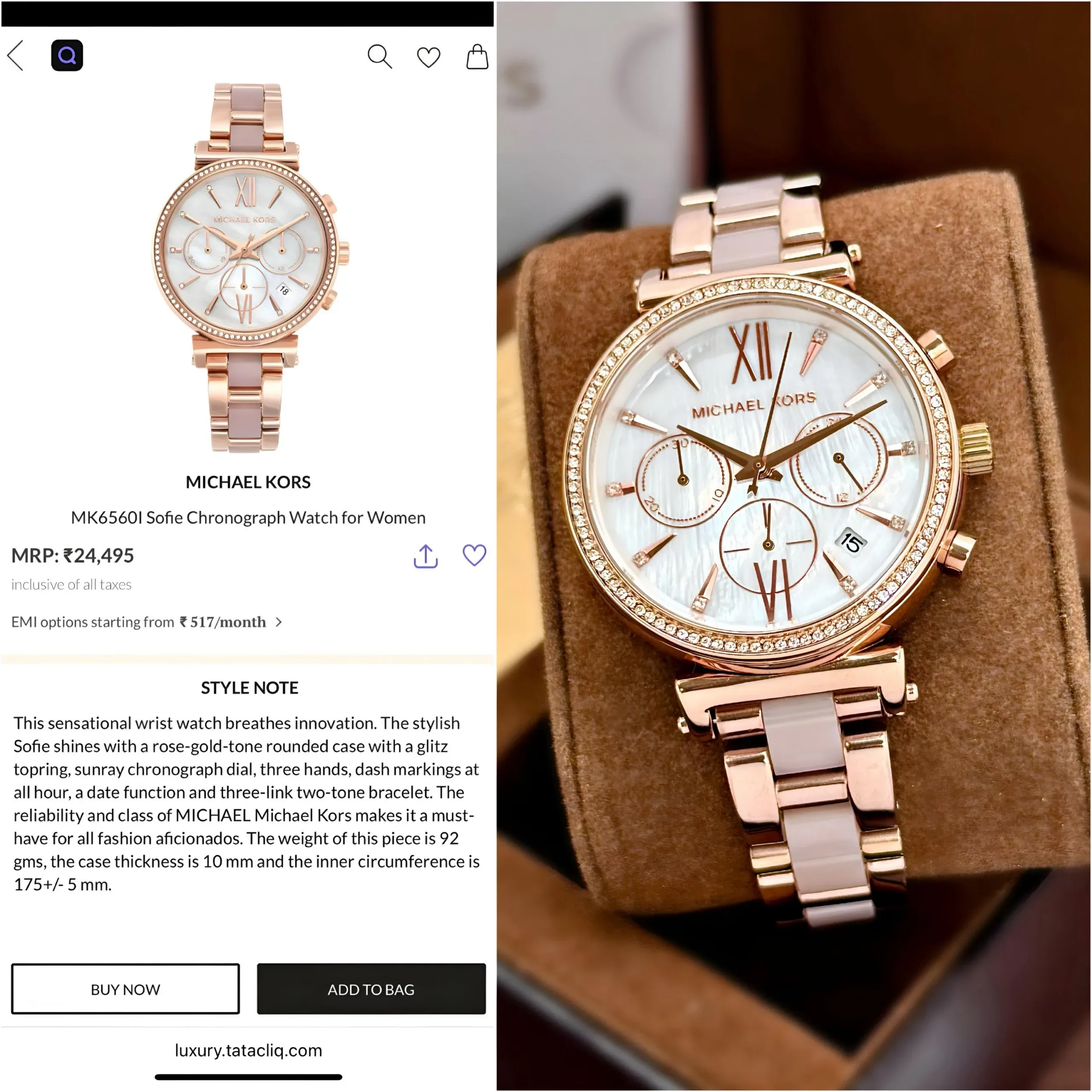 MICHAEL KORS SOFIE 7AA PREMIUM ROSEGOLD - Image 2