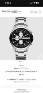 ARMANI EXCHANGE AX2152 STAINLESS STEEL CHRONOGRAPH - Image 2