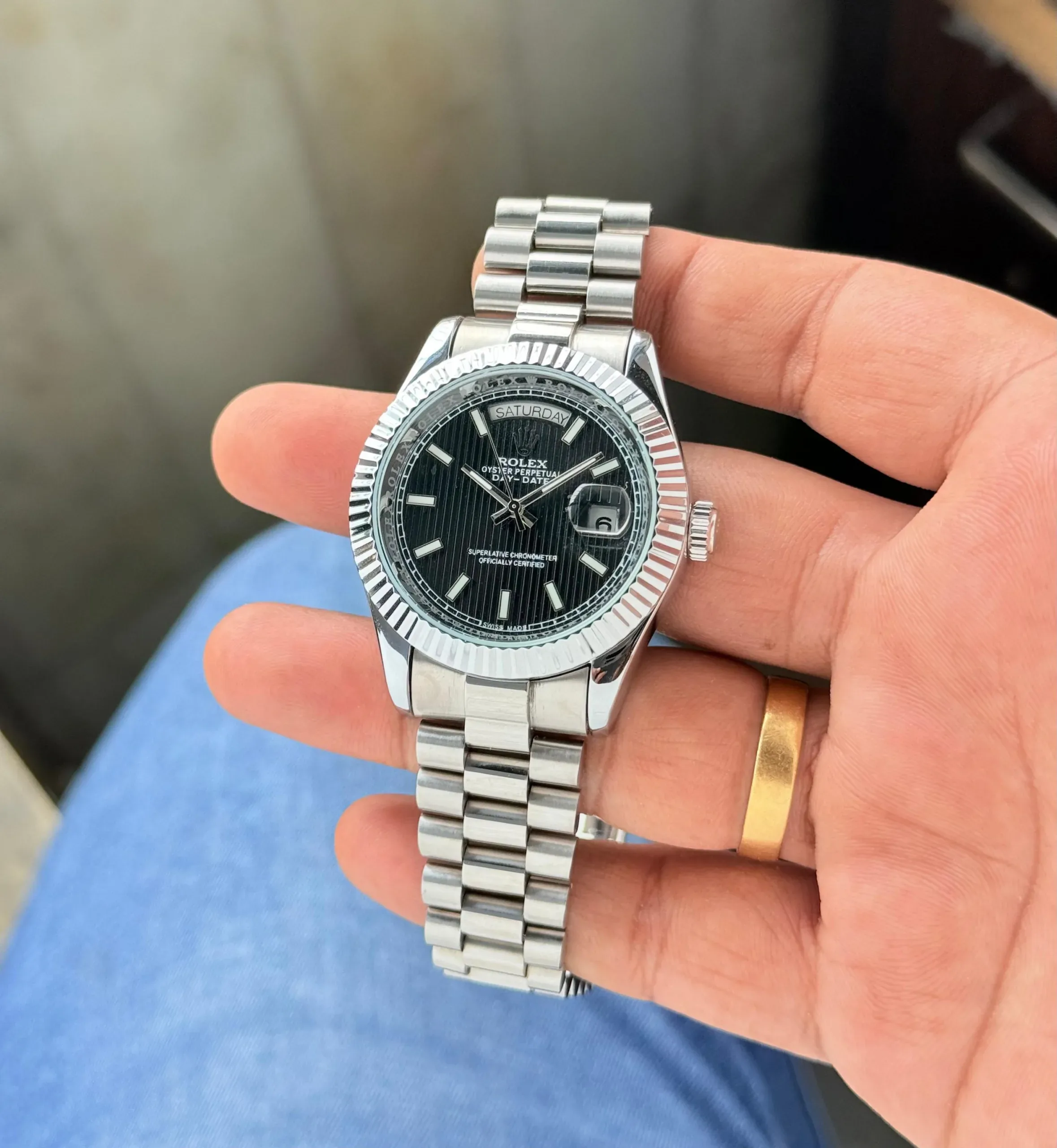 2025/09/1000042079-jpg.webp ROLEX OYSTER PERPETUAL DAY DATE STELLA BLACK - Image 1