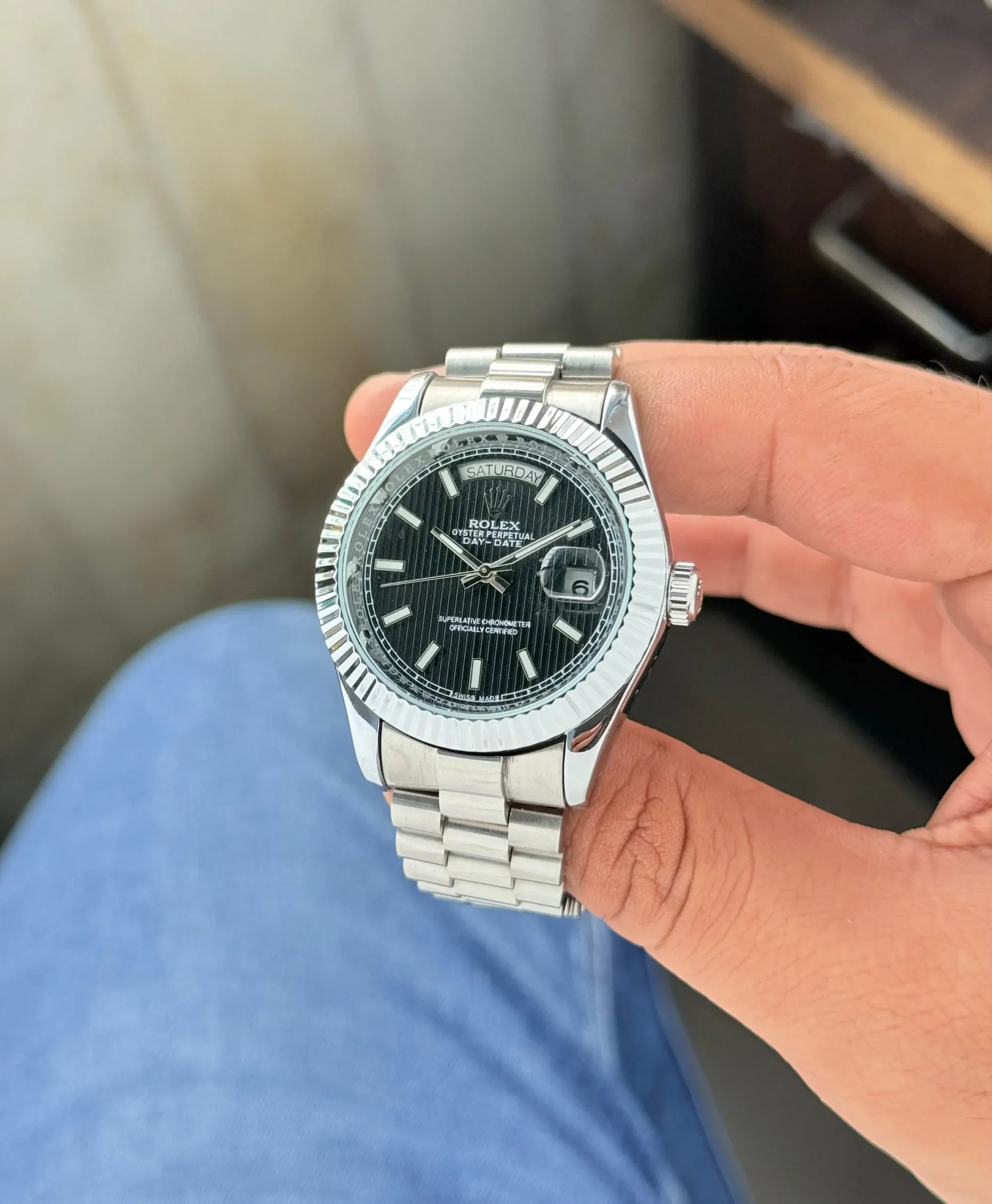 ROLEX OYSTER PERPETUAL DAY DATE STELLA BLACK - Image 2