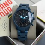 FOSSIL BLACK SATIN DIAL CHRONOGRAPH MOVEMENT