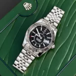 ROLEX CLASSIC SKY-DWELLER 7AAA PREMIUM BLACK DIAL - Image 4