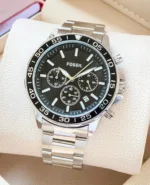 FOSSIL BLACK SATIN DIAL CHRONOGRAPH MOVEMENT 7AAA PREMIUM