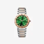 BVLGARI SWISS STAINLESS STEEL SILVER ROSEGOLD