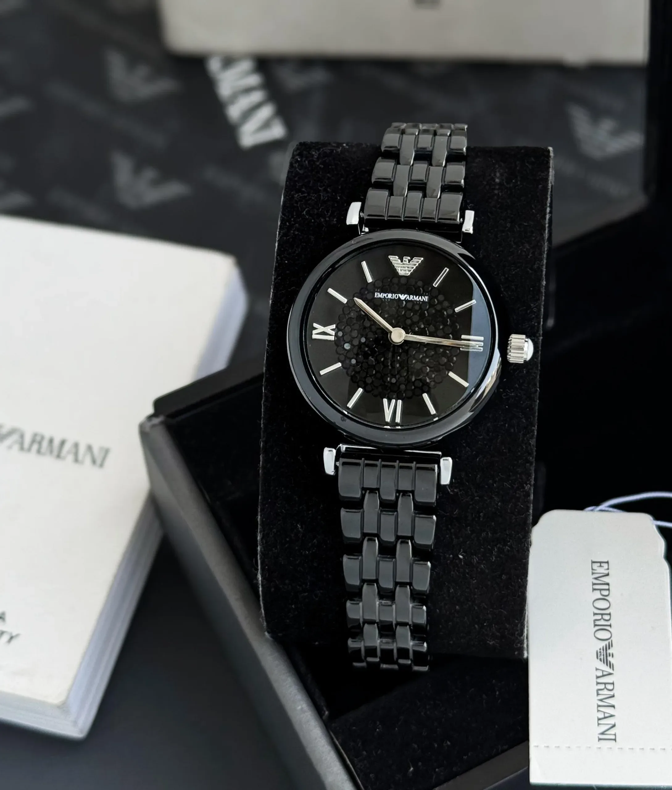 2025/09/1000043356-jpg.webp EMPORIO ARMANI BLACK CERAMIC 7AAA ORIGINAL - Image 1