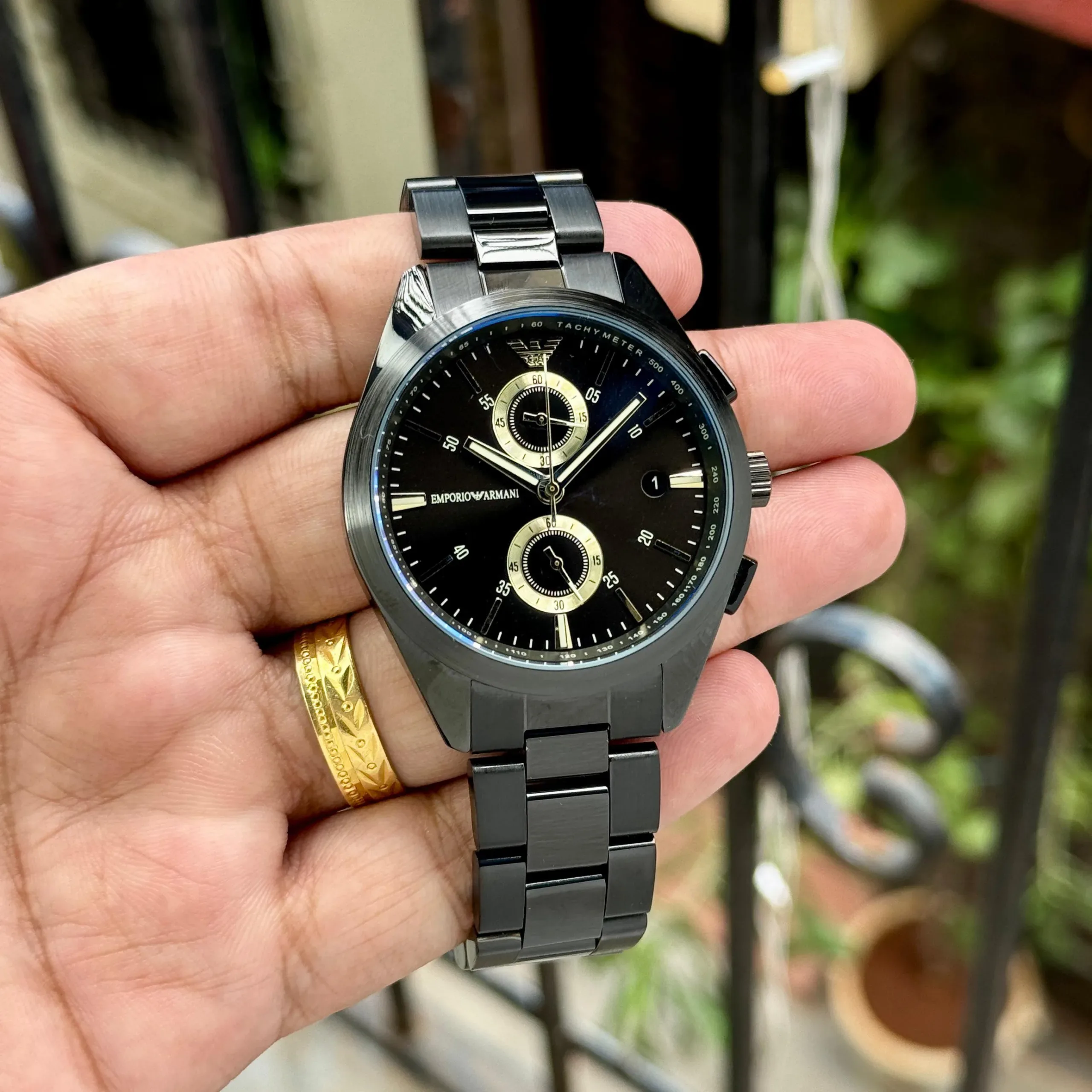 CASIO EDIFICE STAINLESS STEEL 7AA ORIGINAL BLACK - Image 1