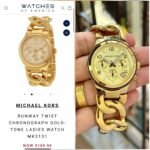 MICHAEL KORS MK3131 CHAIN-LINK GOLD TONE - Image 3