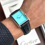 CARTIER TANK LOUIS WSTA0072 7AA SKY BLUE DIAL - Image 3