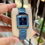 TORY BURCH ICE BLUE MINI KIRA STAINLESS STEEL