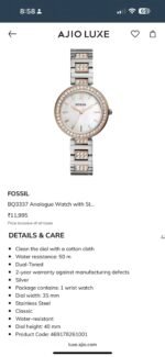 FOSSIL KARLI BQ3337 7AA PREMIUM WHITE DIAL - Image 2