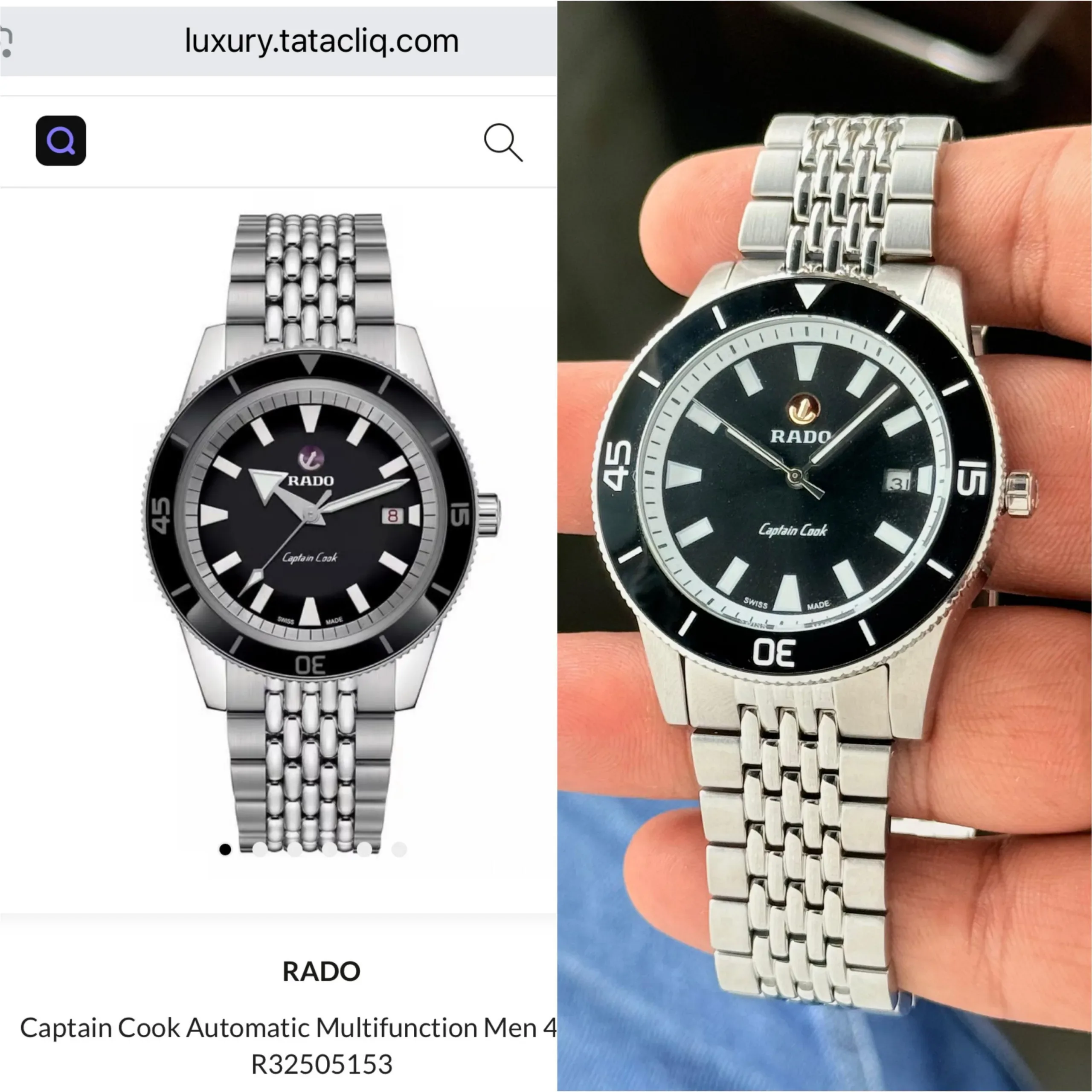 RADO CAPTAIN COOK 7AAA PREMIUM AUTOMATIC BLACK DIAL - Image 4