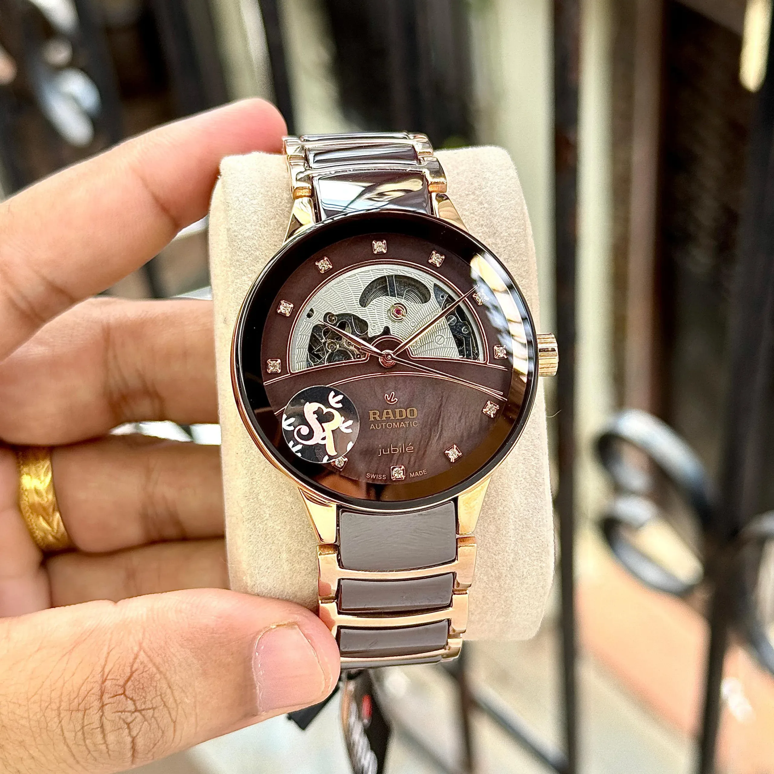 RADO CENTRIX OPEN HEART AUTOMATIC BROWN DIAL - Image 1