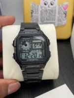 CASIO WORLD TIME YOUTH BLACK QUARTZ MOVEMENT