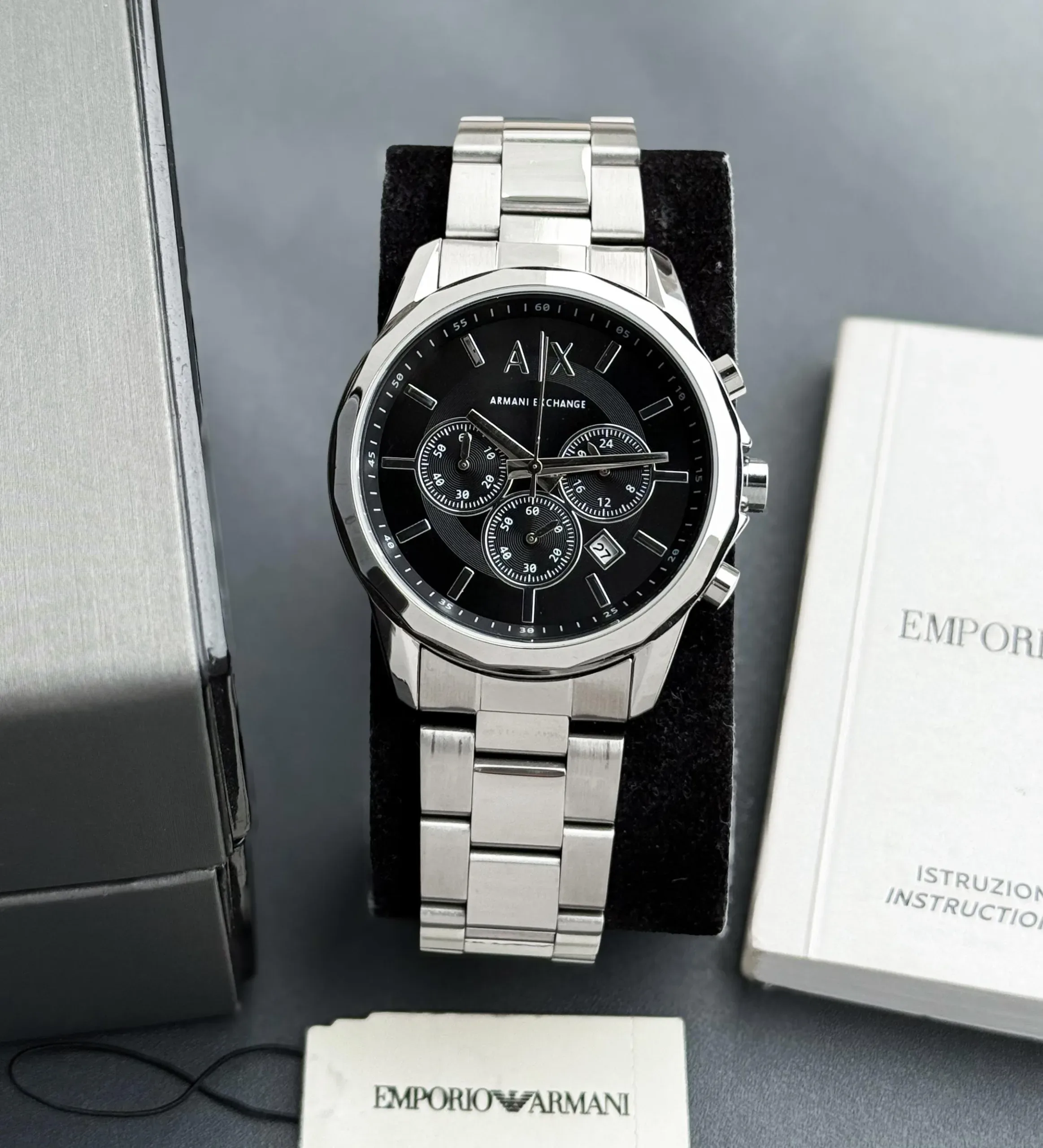2025/09/1000045791-jpg.webp ARMANI EXCHANGE 7AAA ORIGINAL BLACK DIAL - Image 1