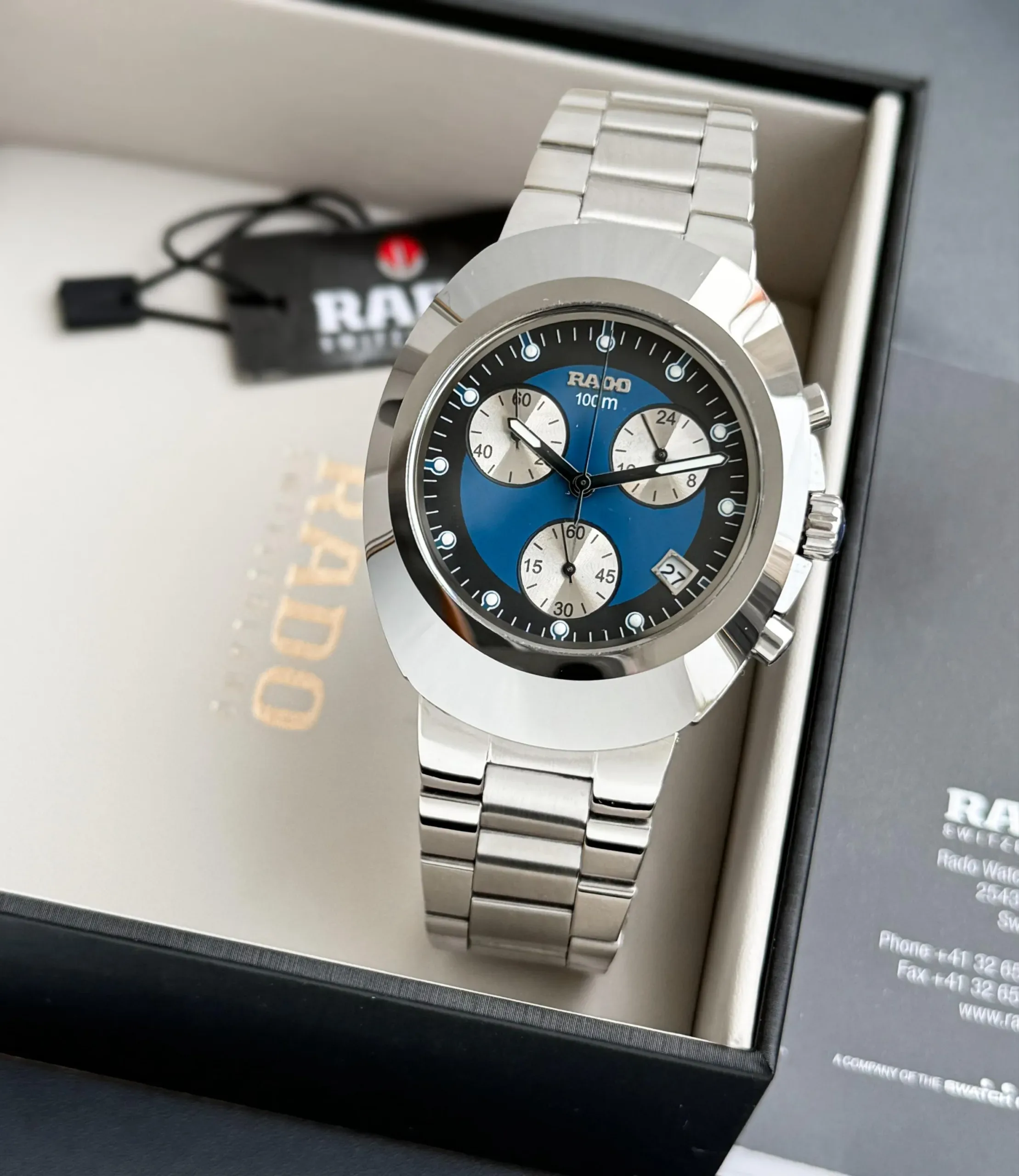RADO QUARTZ MOVEMENT SLIM BLUE DIAL - Image 5