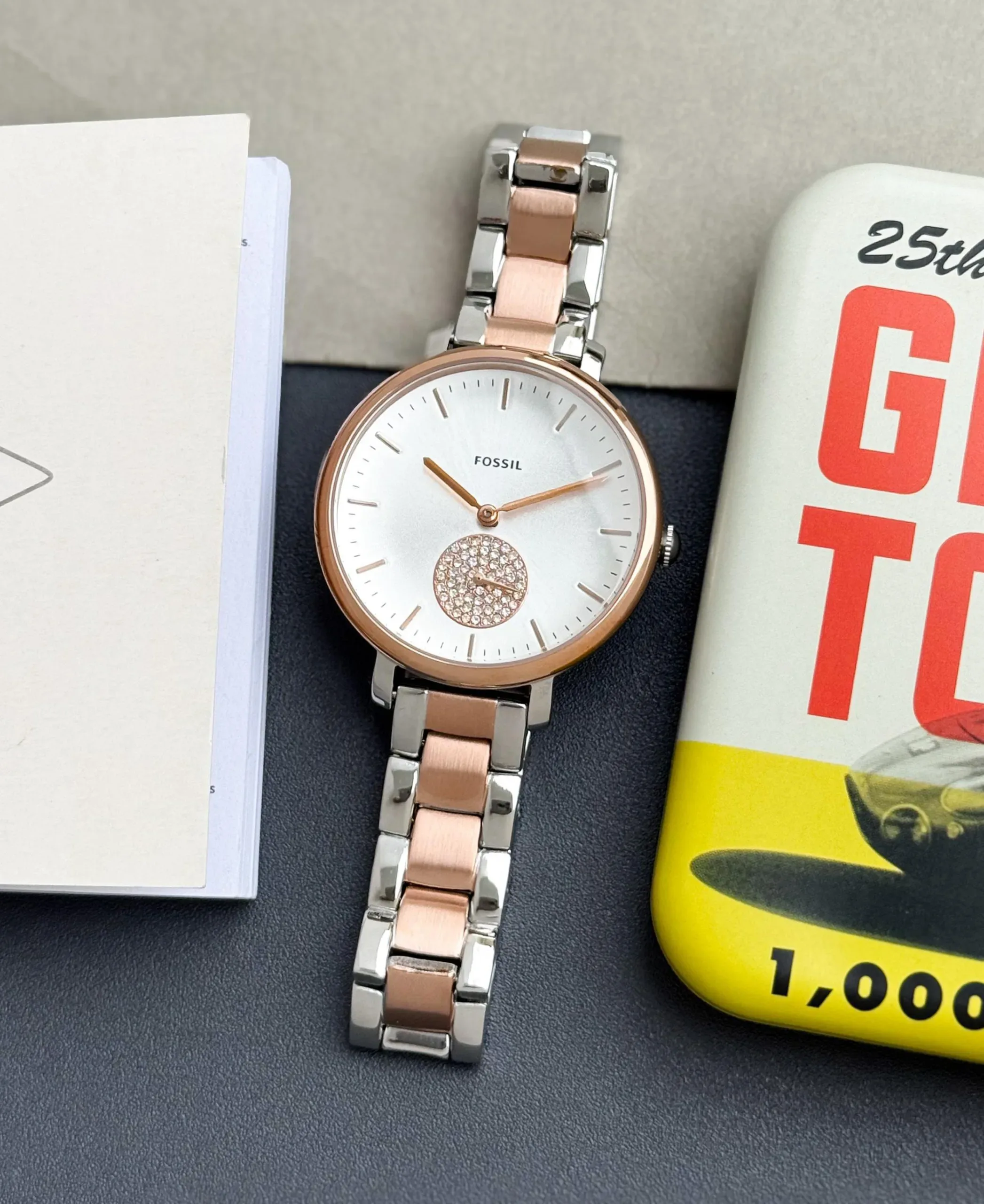 FOSSIL STAINLESS STEEL 7AA PREMIUM ROSEGOLD BEZEL - Image 3