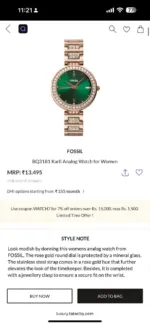 FOSSIL KARLI BQ3337 7AA PREMIUM ROSEGOLD TONE - Image 4
