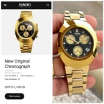 RADO QUARTZ MOVEMENT 7AAA SLIM DIAL GOLDEN - Image 2