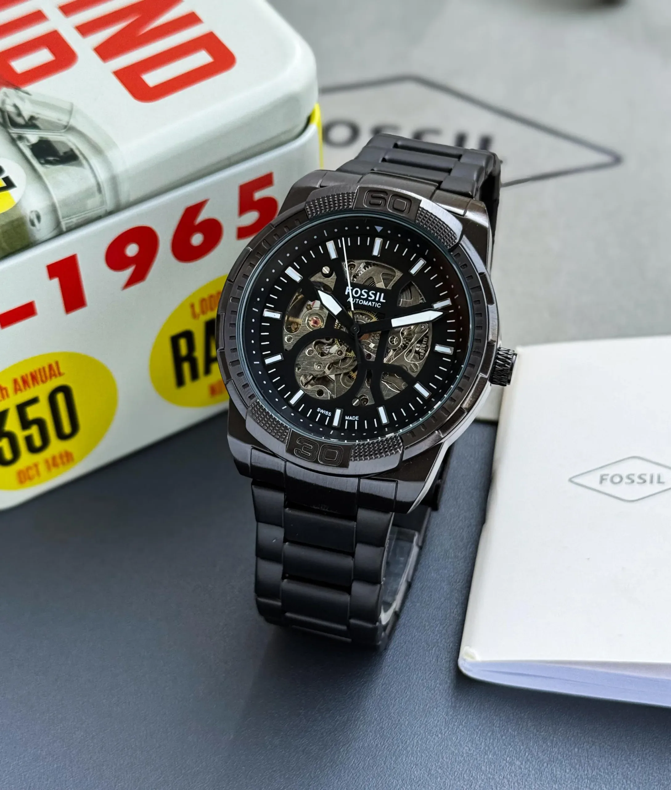 FOSSIL BLACK STAINLESS STEEL 7AAA PREMIUM AUTOMATIC - Image 3