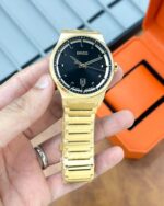HUGO BOSS AUTHENTIC STAINLESS STEEL BLACK DIAL - Image 4