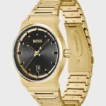 HUGO BOSS AUTHENTIC STAINLESS STEEL BLACK DIAL