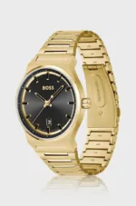 HUGO BOSS AUTHENTIC STAINLESS STEEL BLACK DIAL