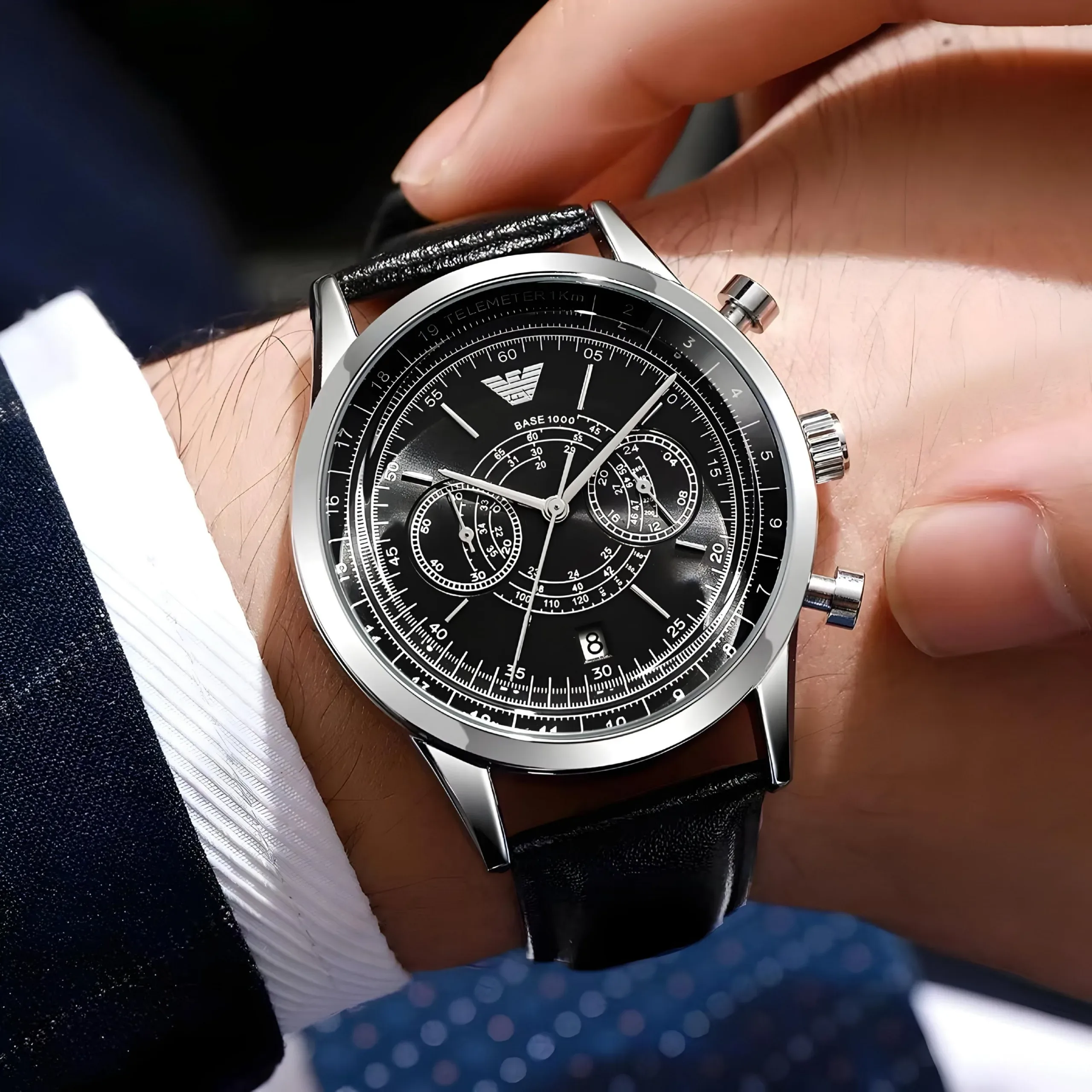 EMPORIO ARMANI AR11634 MINIMALIST CHRONOGRAPH 7AA PREMIUM - Image 5