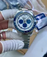 LONGINES CONQUEST CHRONOGRAPH AUTOMATIC WHITE & BLUE DIAL - Image 2
