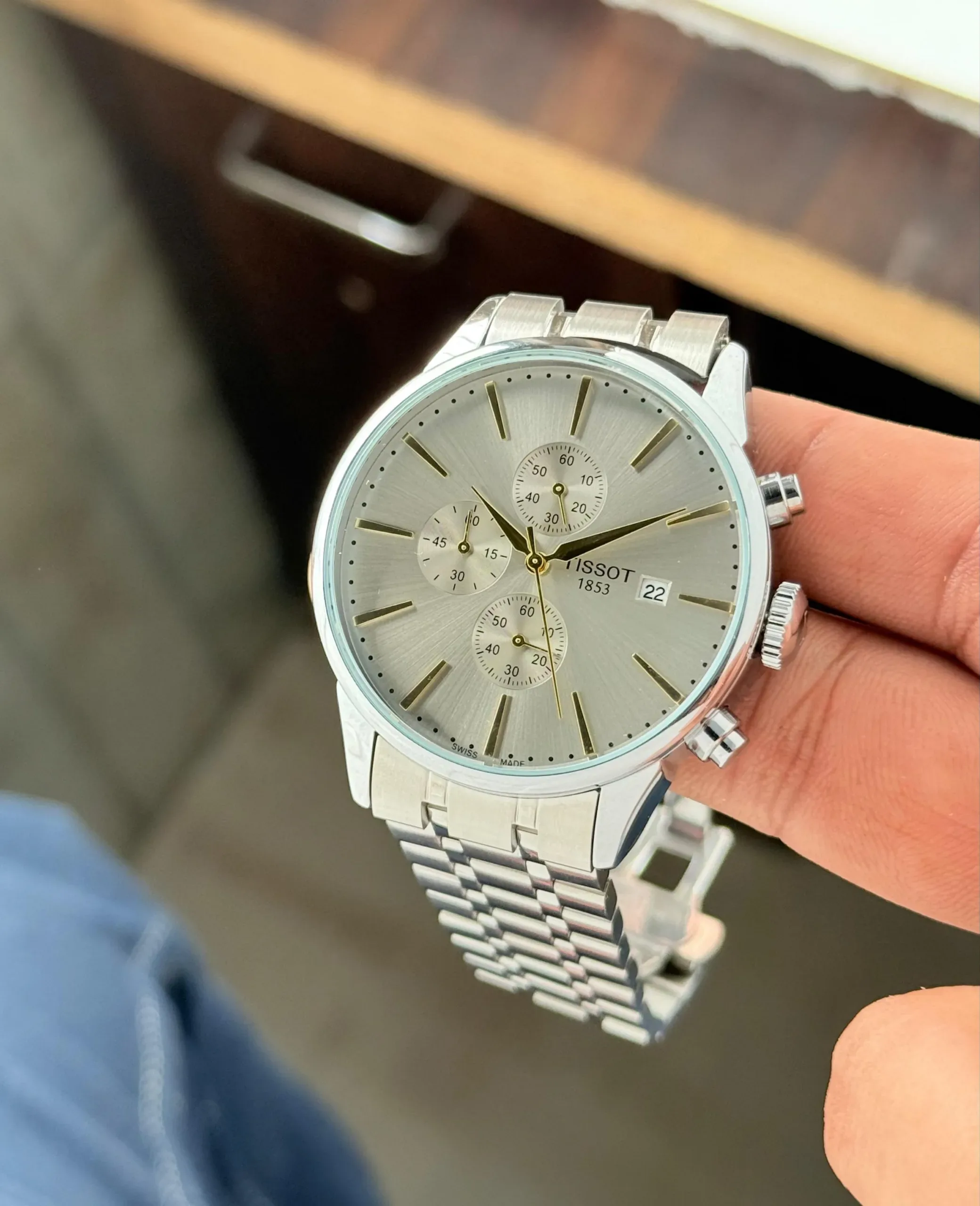 TISSOT STAINLESS STEEL 7AA PREMIUM GREY DIAL - Image 2