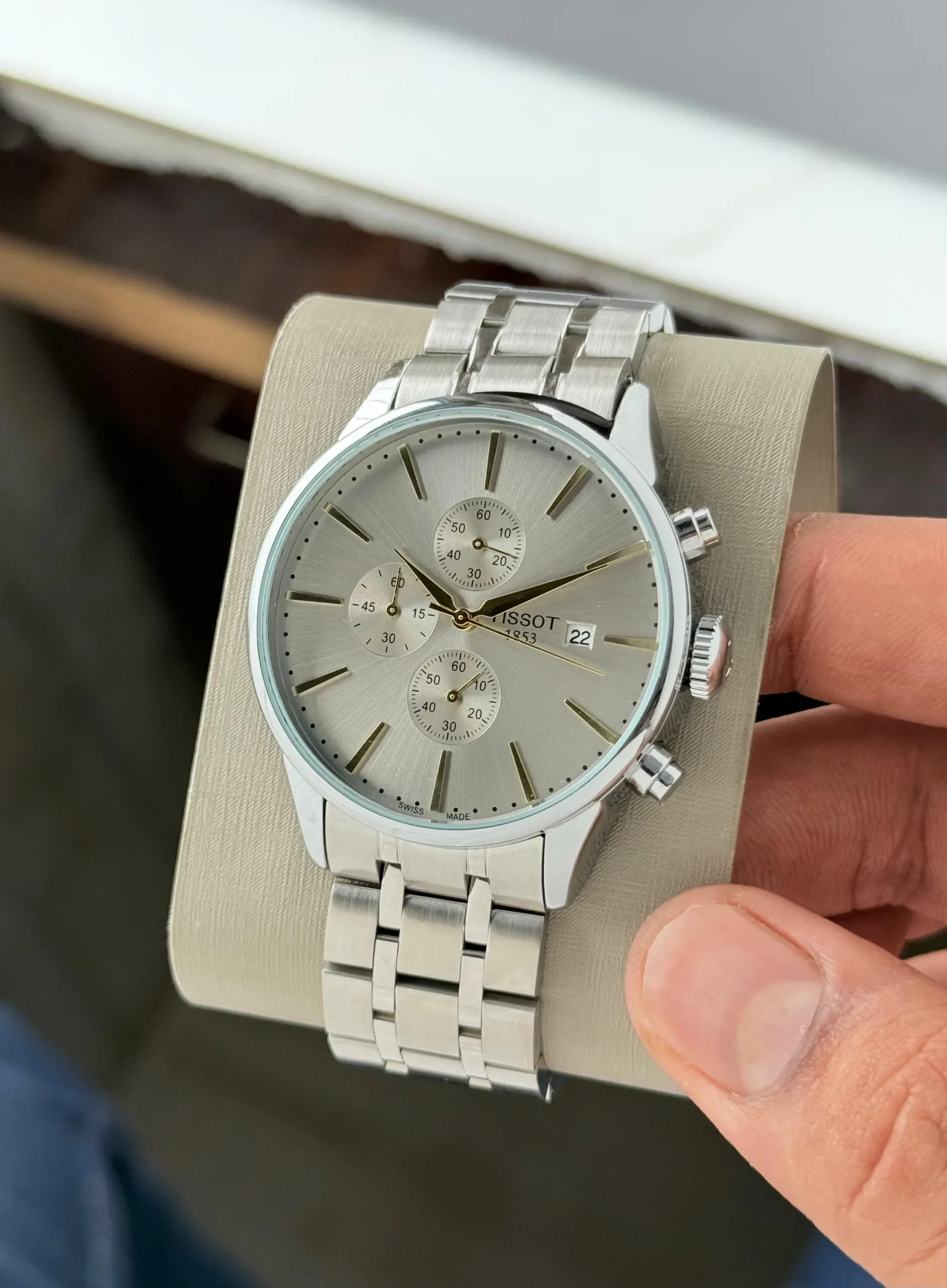 TISSOT STAINLESS STEEL 7AA PREMIUM GREY DIAL - Image 1