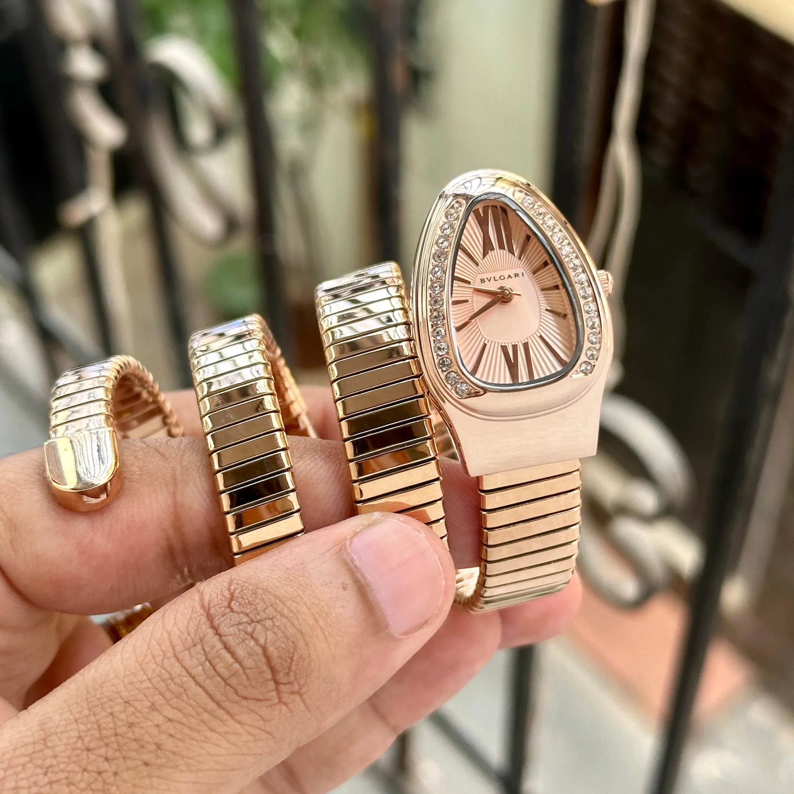 BVLGARI SERPENTI SPIGA 7AA ORIGINAL ROSEGOLD STRAP - Image 4